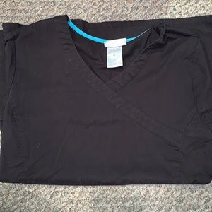 Women’s black scrub top